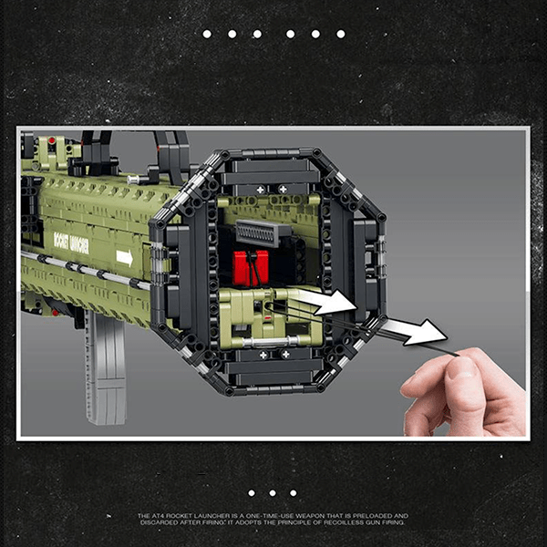 Reobrix 77027 - M136 AT-4 Anti Tank Grenade Launcher - vue 12 | Power Blockz