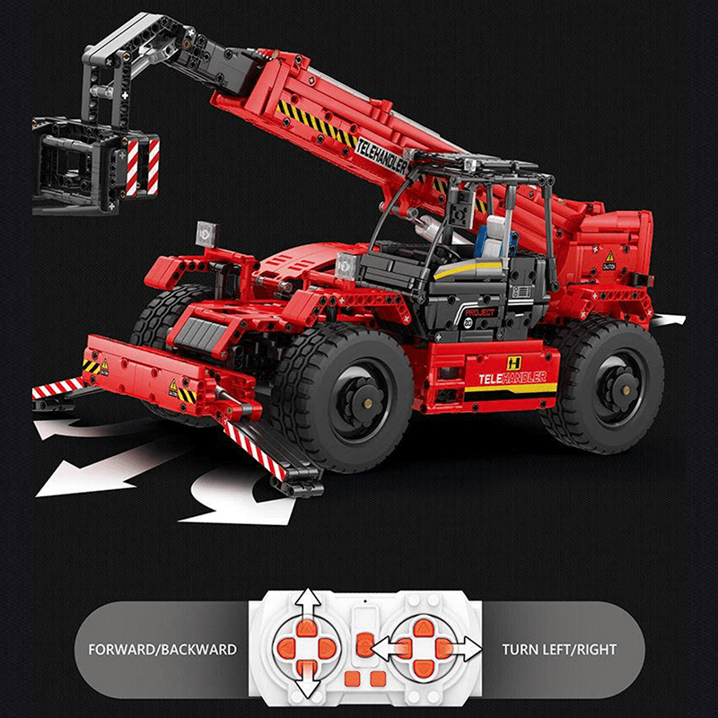 Reobrix 22020 - Telescopic Arm Forklift - vue 4 | Power Blockz