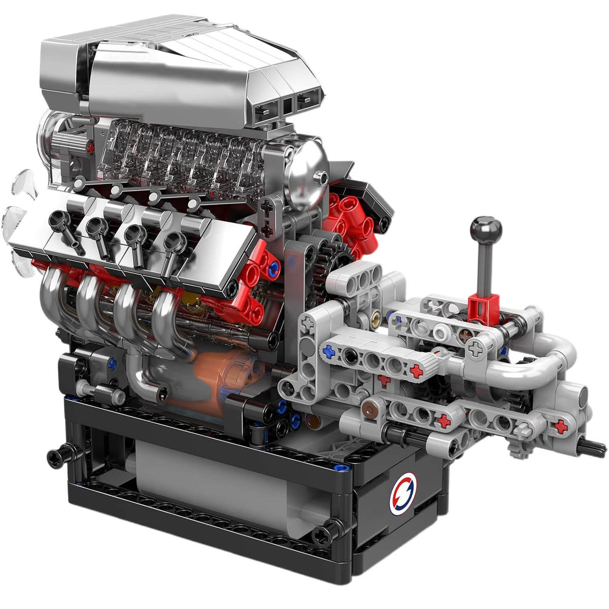 Mould King 10225 - Iconic V8 Supercharged Engine - vue 2 | Power Blockz