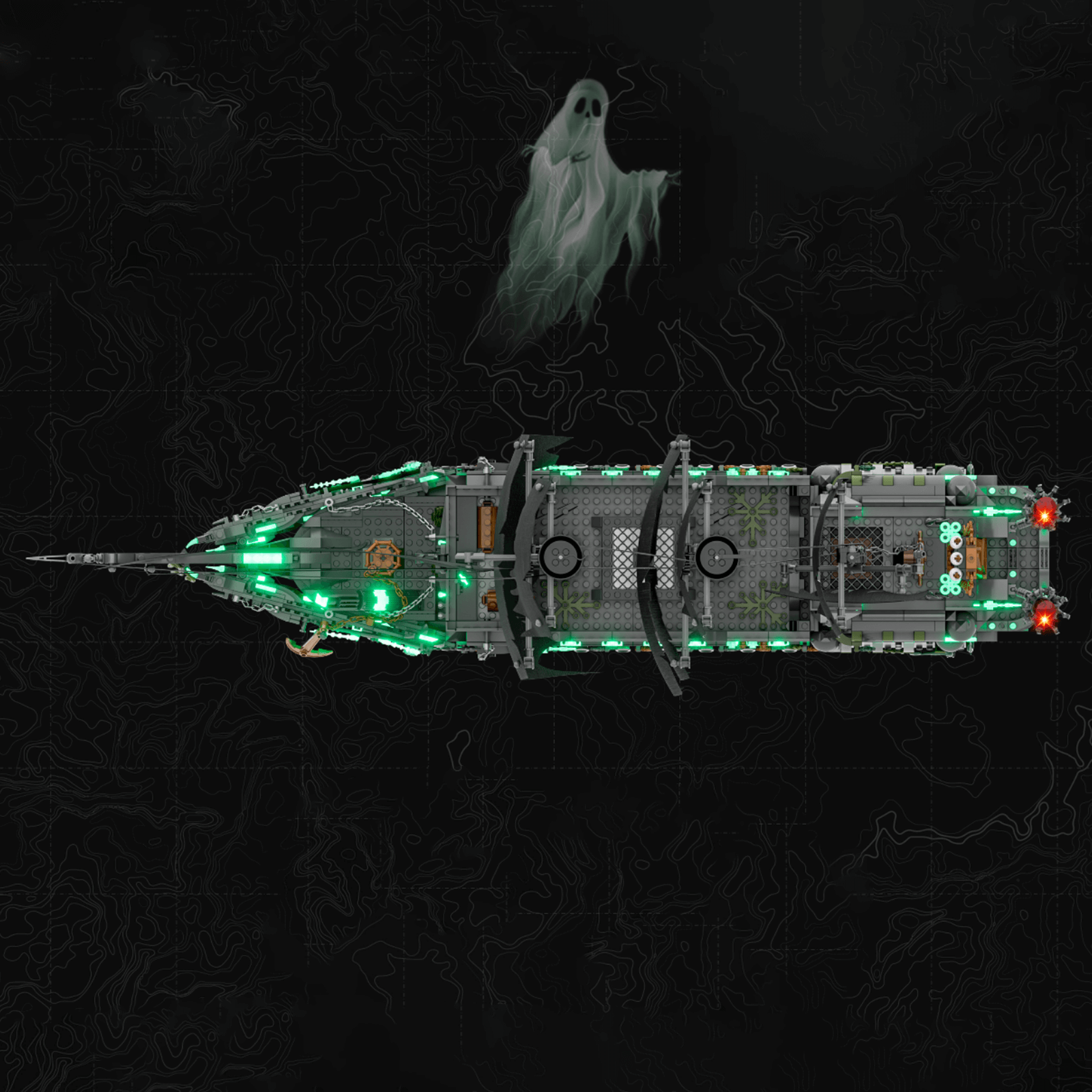 DK 6003 - Glow-In-The-Dark Ghost Ship - vue 5 | Power Blockz