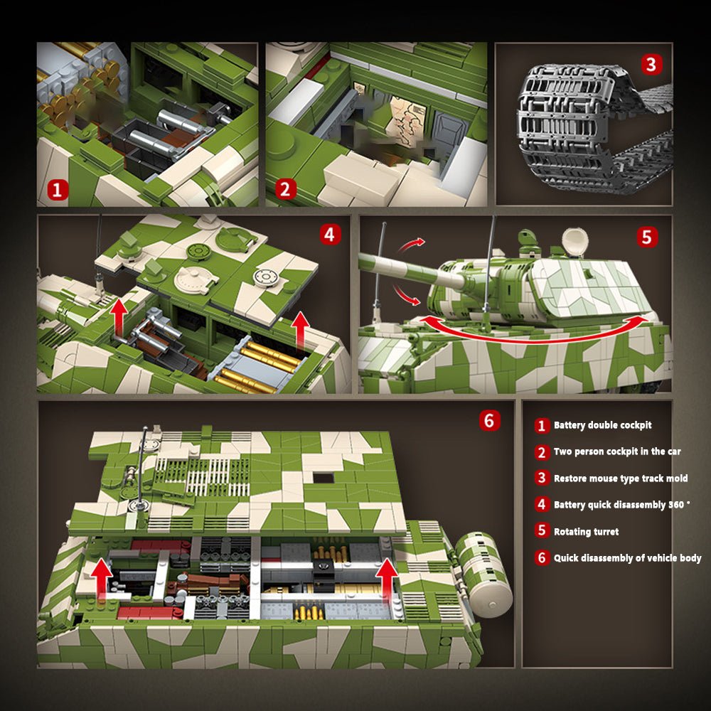 QUANGUAN 100234 - Germany: Rat Heavy Tank - vue 7 | Power Blockz