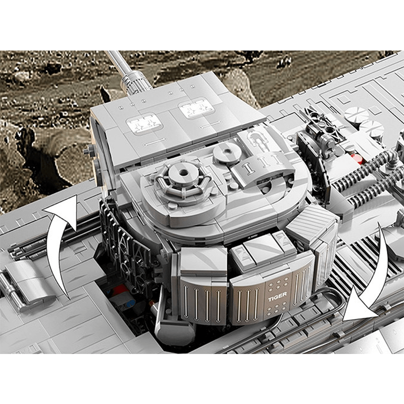 CaDa C61071W - Remote Controlled Tiger Tank - vue 10 | Power Blockz