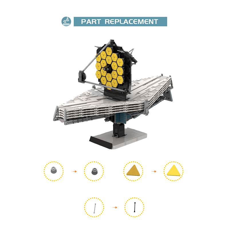 Gobricks MOC-77613 - Collectors Edition JWST James Webb Space Telescope - vue 6 | Power Blockz