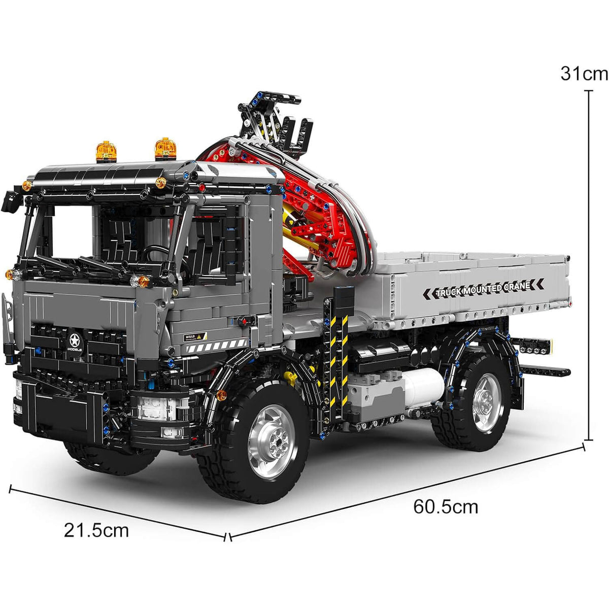 Mould King 19016 - Motorized Truck-Mounted Crane - vue 6 | Power Blockz