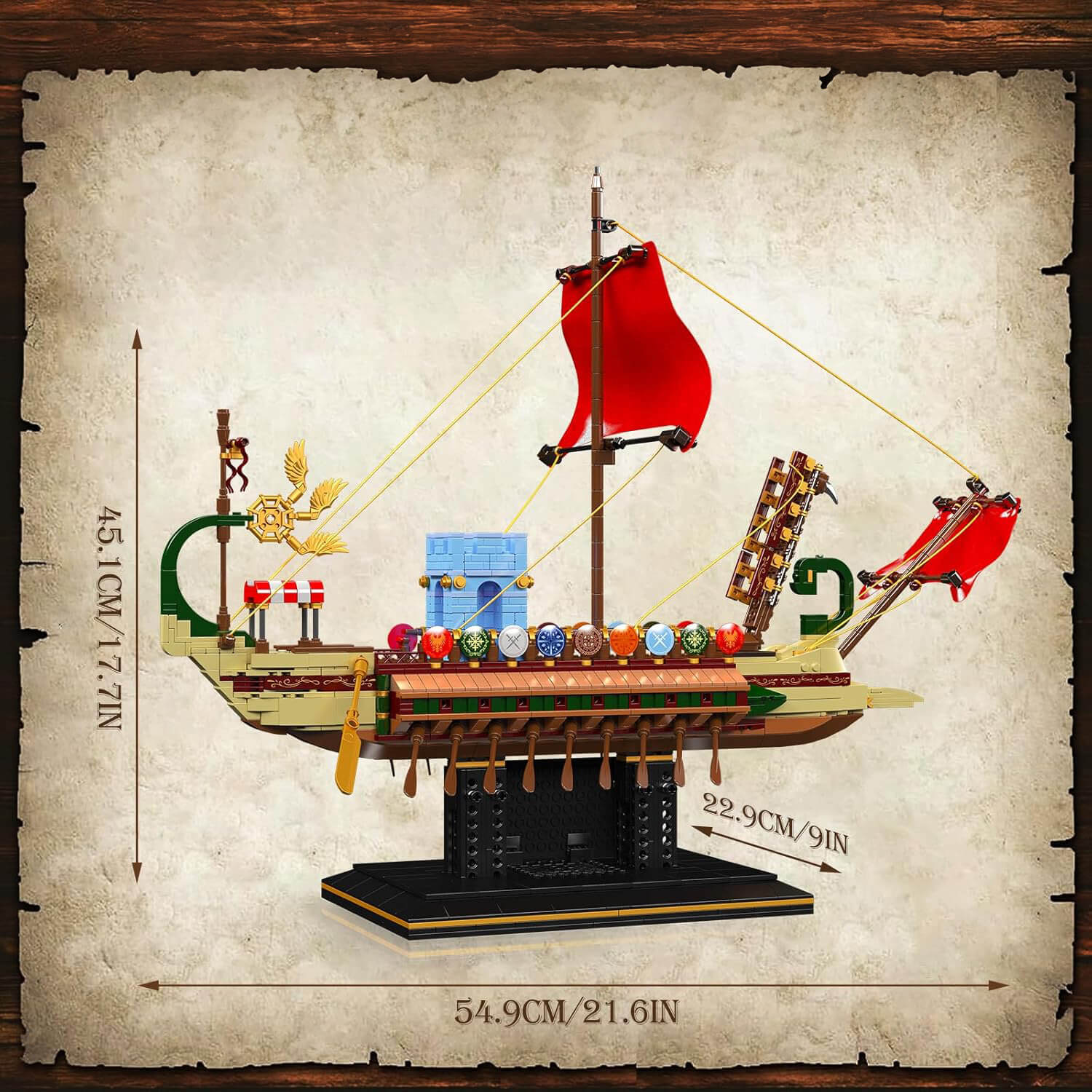 Mould King 10156 - Viking Longship War Raider - vue 3 | Power Blockz