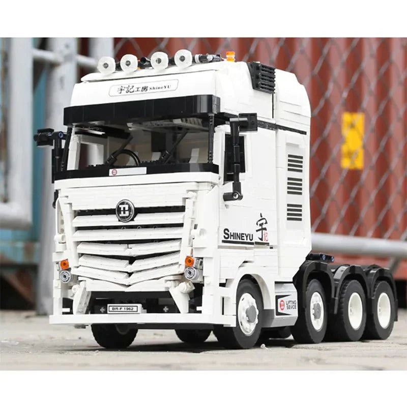 Happy Build YC-QC007 - Static Version - Heavy-Duty Trailer Truck - vue 6 | Power Blockz