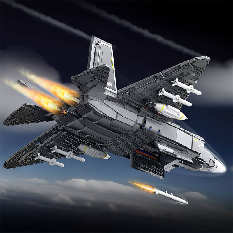 Sembo202284 - J-35 Supersonic Fighter Jet - vue 2 | Power Blockz