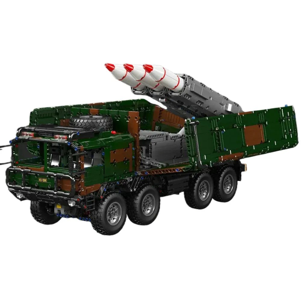 Mould King 20040 - Remote Controlled - Desert Sand Camo - 8x8 Desert Heavy Hauler - vue 8 | Power Blockz