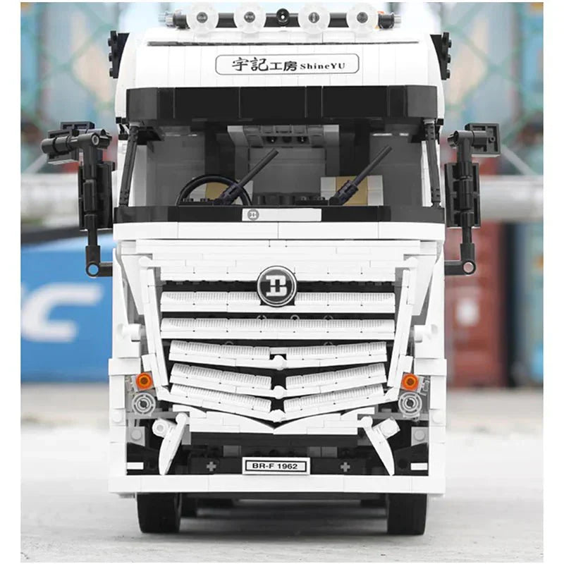 Happy Build YC-QC007 - Static Version - Heavy-Duty Trailer Truck - vue 4 | Power Blockz