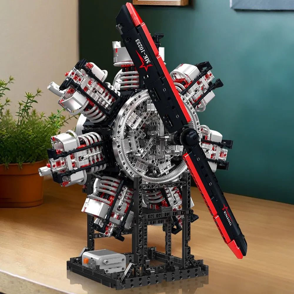 Mould King 10 - Radial Aircraft Engine - vue 4 | Power Blockz
