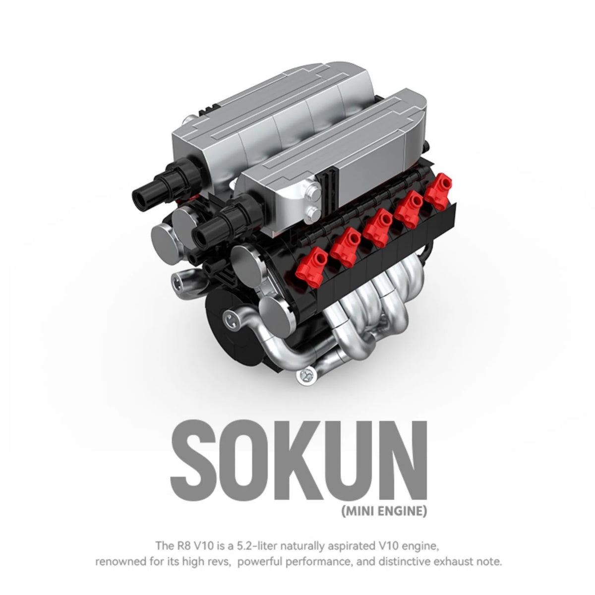 POWERBUILD PB8869D - R8 V10 Engine - vue 3 | Power Blockz