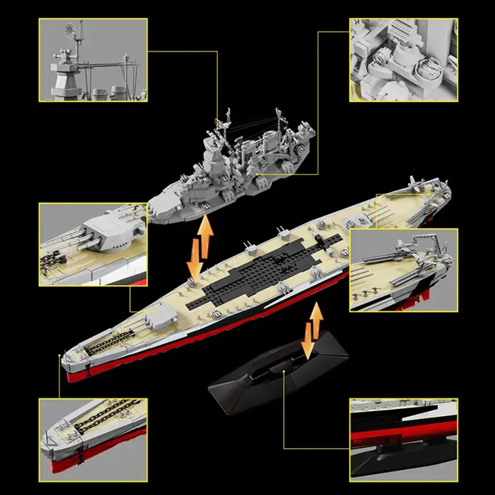 12GO 98008 - The North Carolina Battleship - vue 6 | Power Blockz