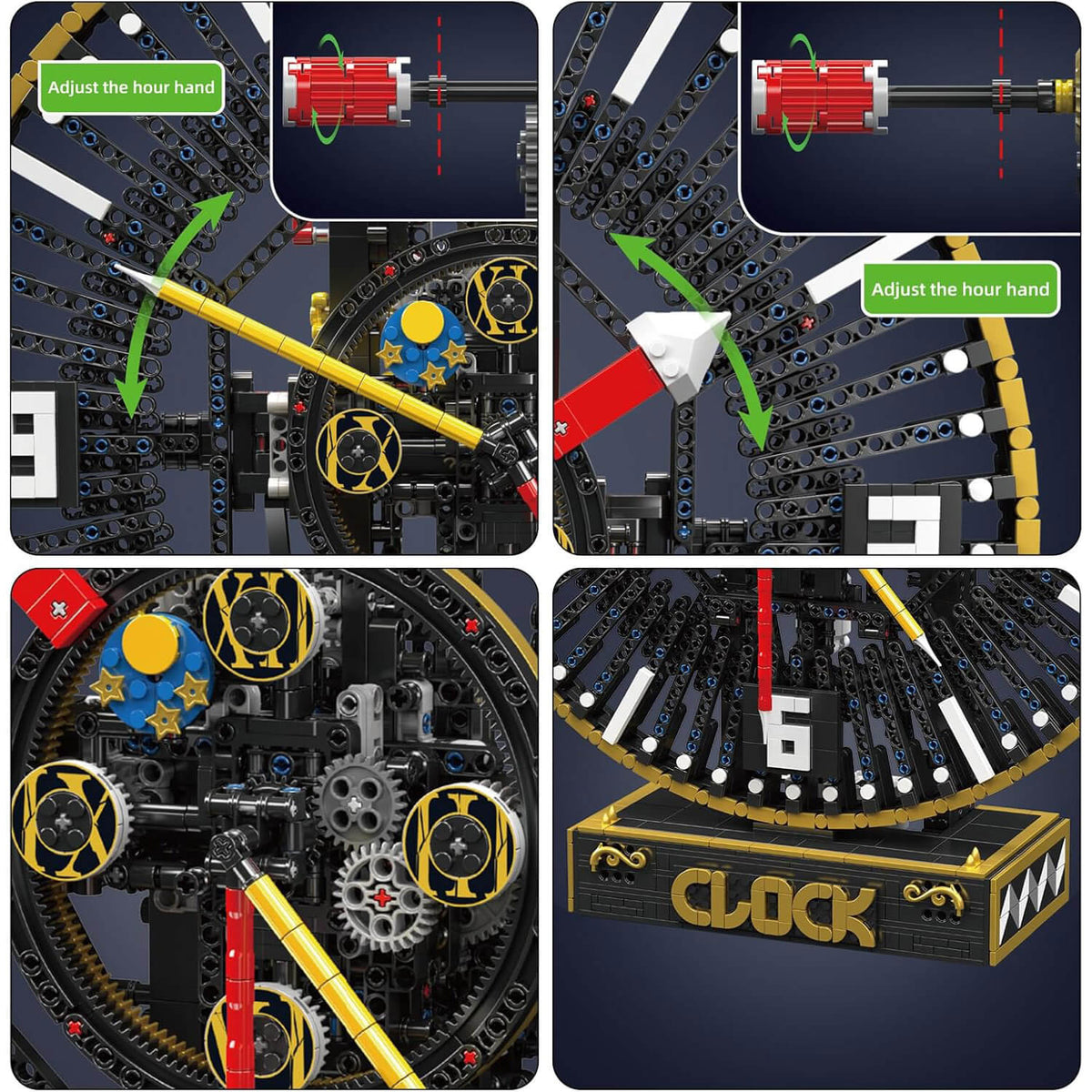 Mould King 10160 - Motorized Steampunk Mechanical Clock - vue 4 | Power Blockz