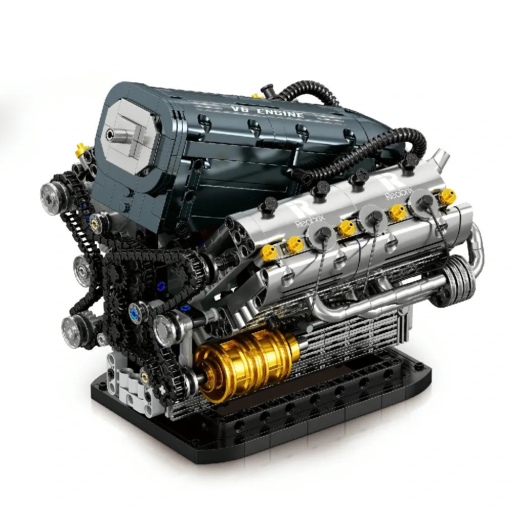 Reobrix 33013 - V6 Hybrid Technic Engine | Power Blockz