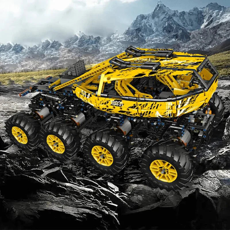 Mould King 18031 - Remote Controlled - Red - 8-Wheel Drive Off-Roader - vue 3 | Power Blockz