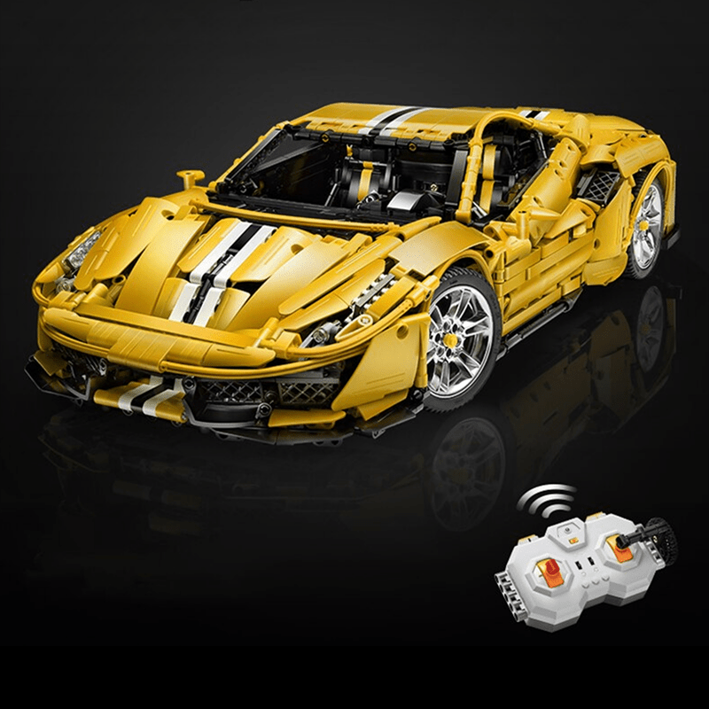 CaDa C61057W - V8 F488 Italian Track Supercar Yellow - vue 15 | Power Blockz