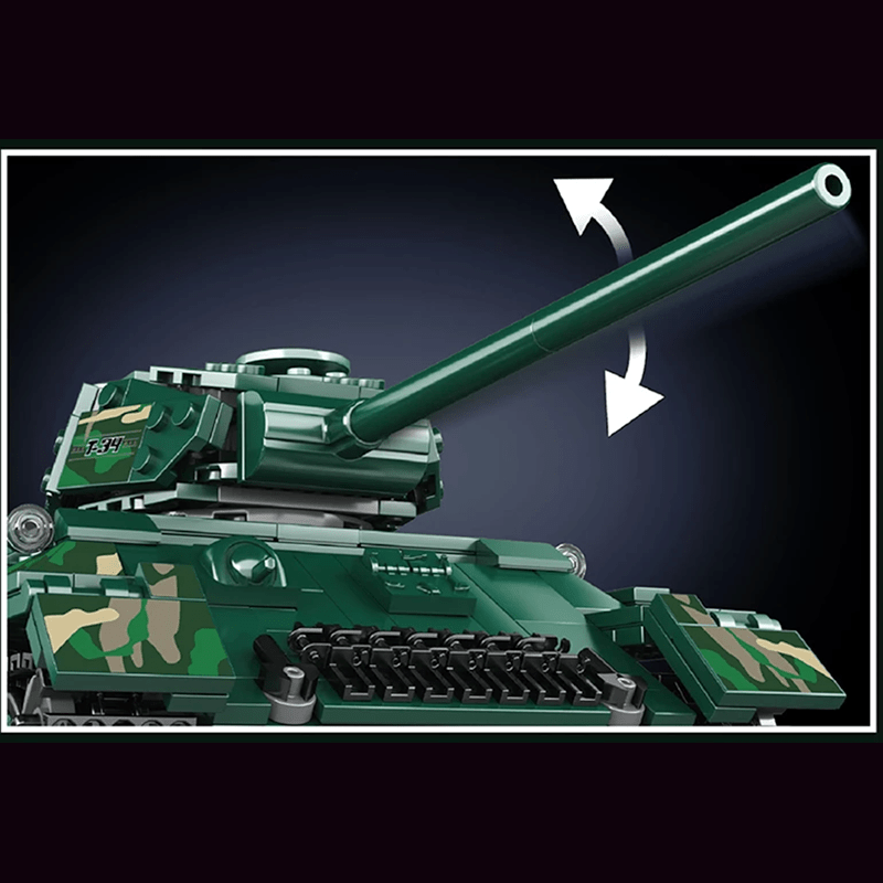 Mould King 20015 - Remote Controlled T-34 Tank - vue 5 | Power Blockz