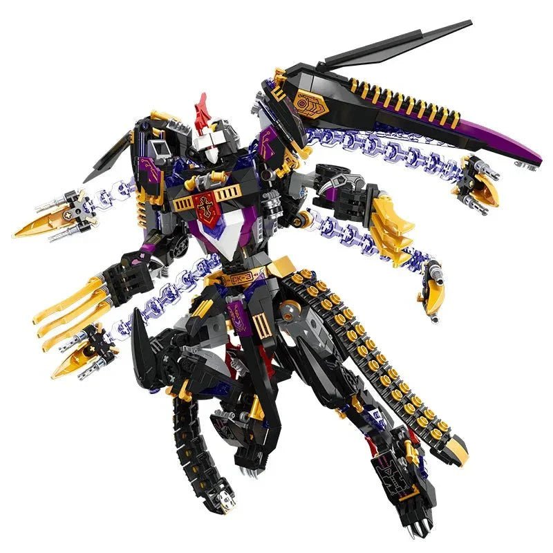 Jiestar 67010 - Endless Dawn Calamity Knight Mecha Rider - vue 7 | Power Blockz
