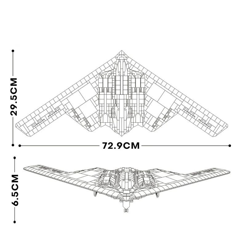Reobrix 33038 - Northrop B-2 Spirit - vue 7 | Power Blockz