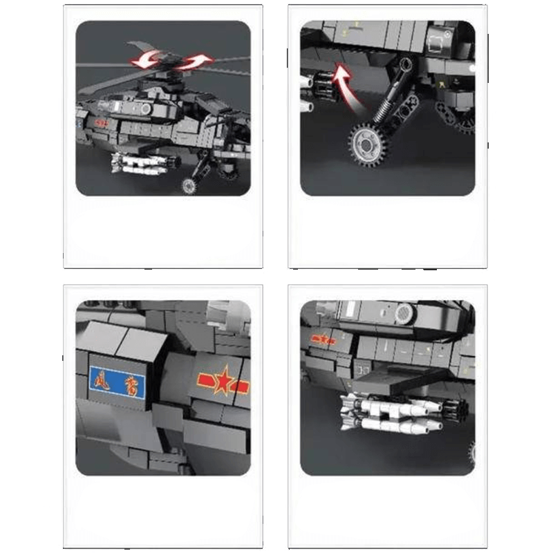 Reobrix 33033 - Changhe Z-10 - vue 6 | Power Blockz