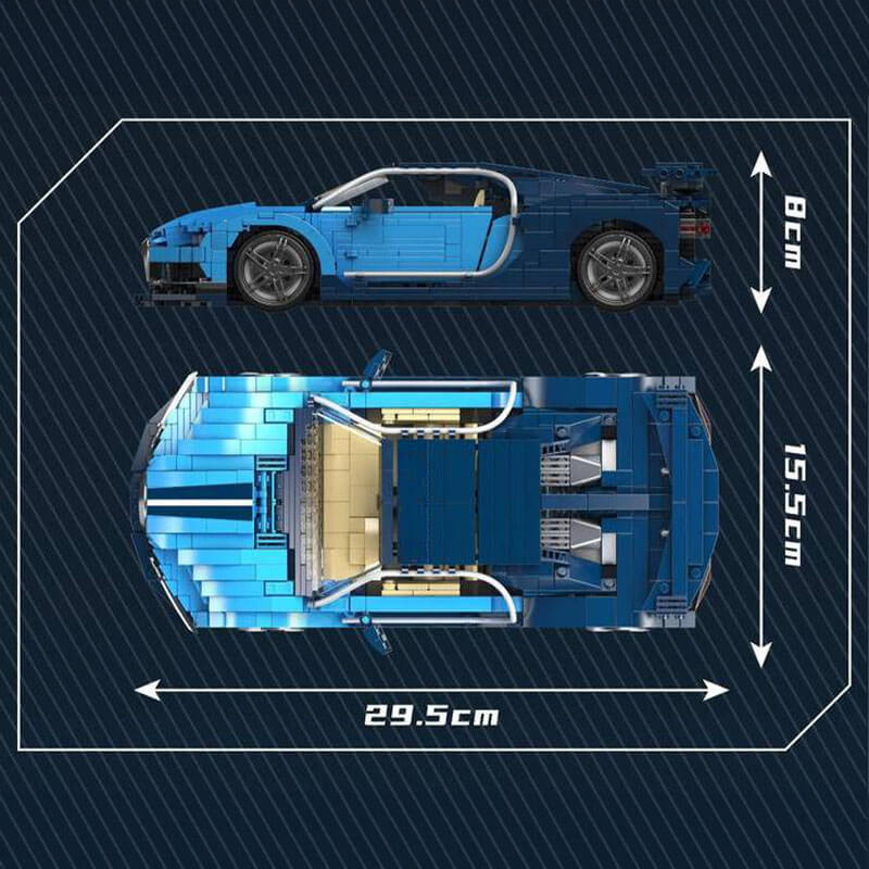 Mould King 10111 - W16 Hypercar - vue 9 | Power Blockz