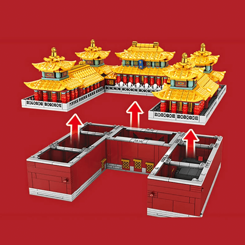 Sembo 201104 - Red Dragon Palace - vue 3 | Power Blockz