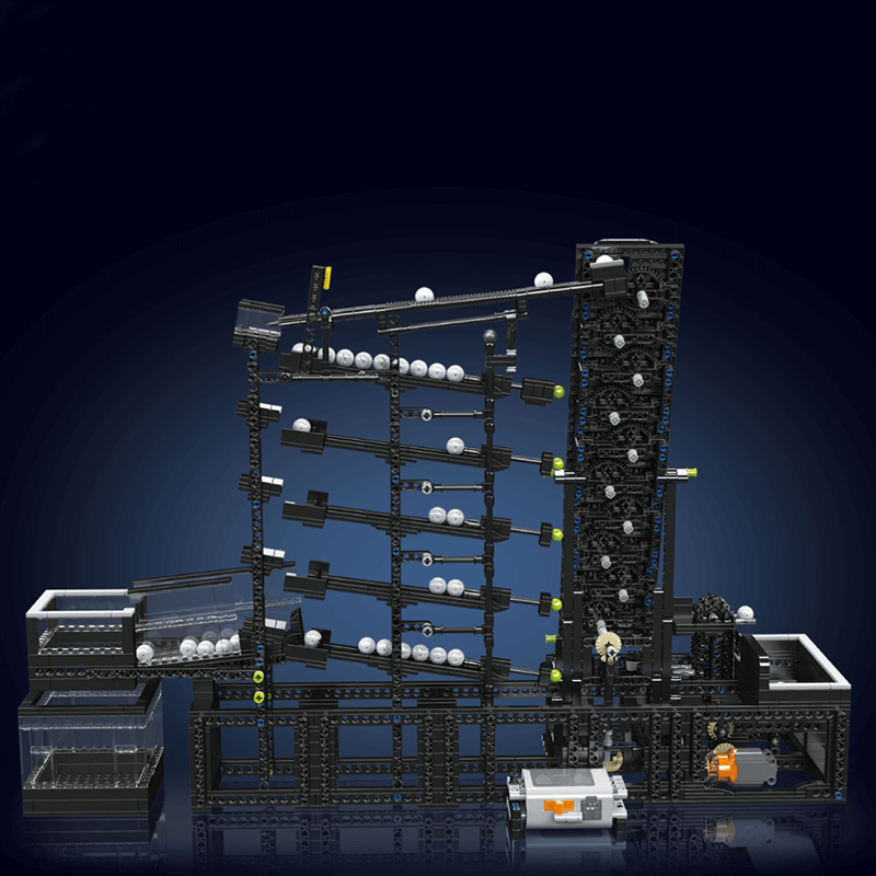 Mould King 26012 - Motorised GBC Marble Run - vue 2 | Power Blockz