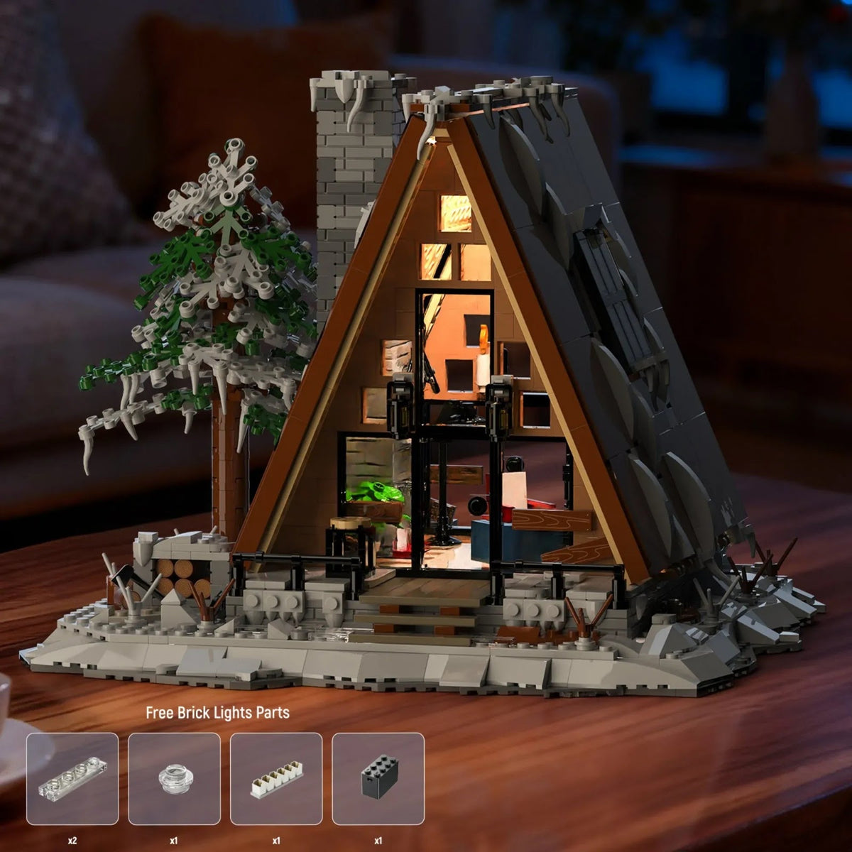 Xbert 66151 - A-Frame Snow Cabin - vue 3 | Power Blockz
