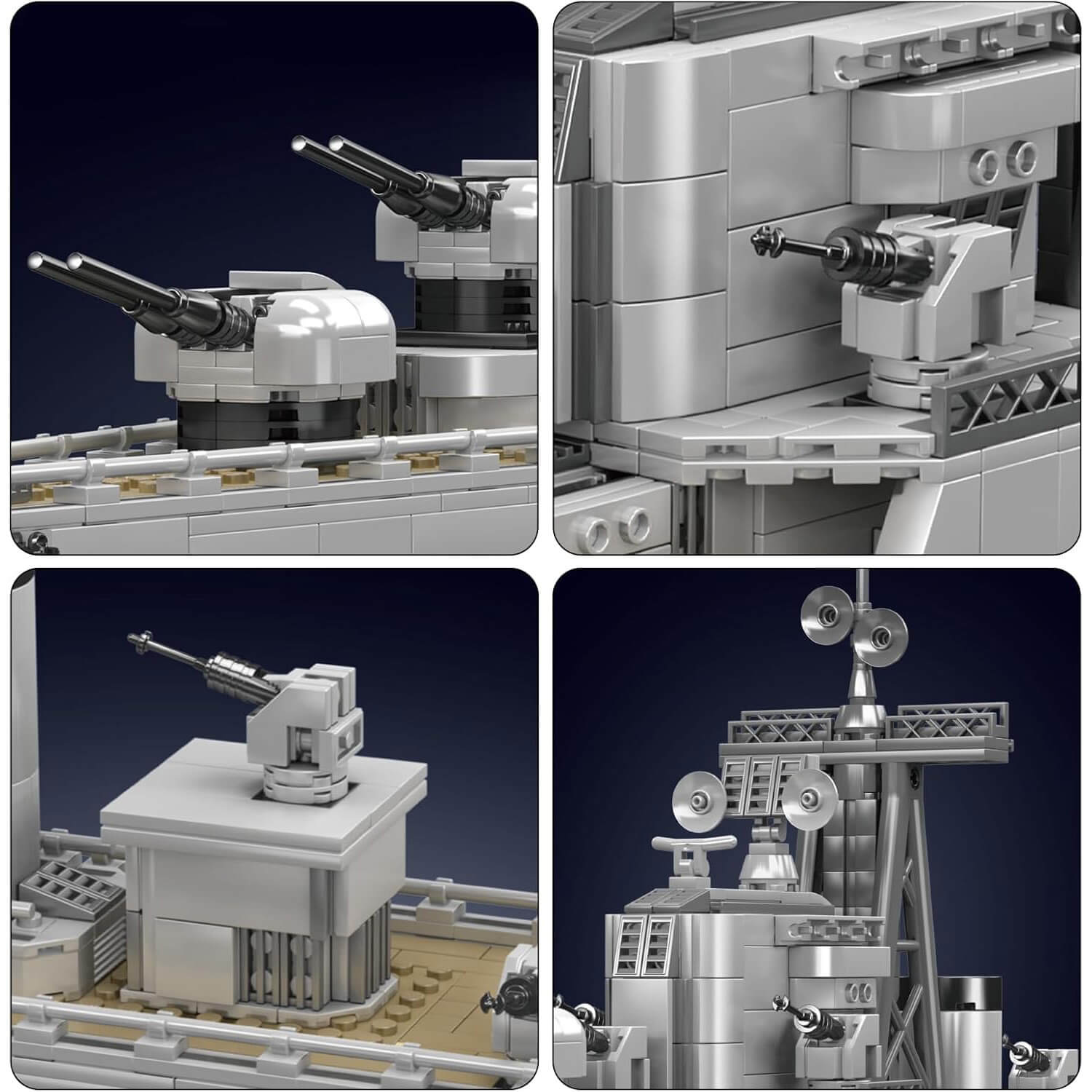 Mould King 10133 - A-Class Naval Destroyer - vue 4 | Power Blockz