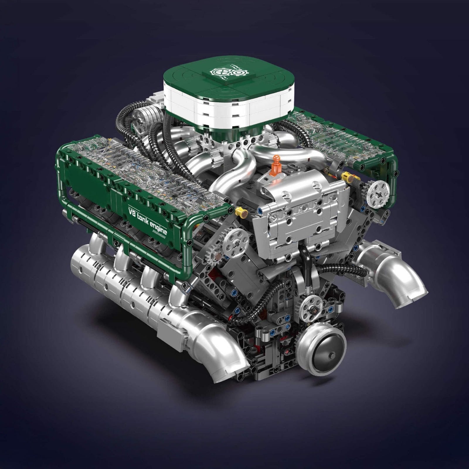 Mould King 10182 - Functional V8 Tank Engine - vue 2 | Power Blockz