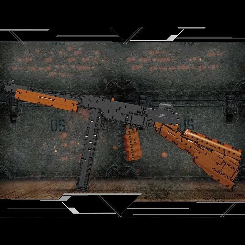 Mould King 14022 - Military Thompson Sub Machine - vue 3 | Power Blockz