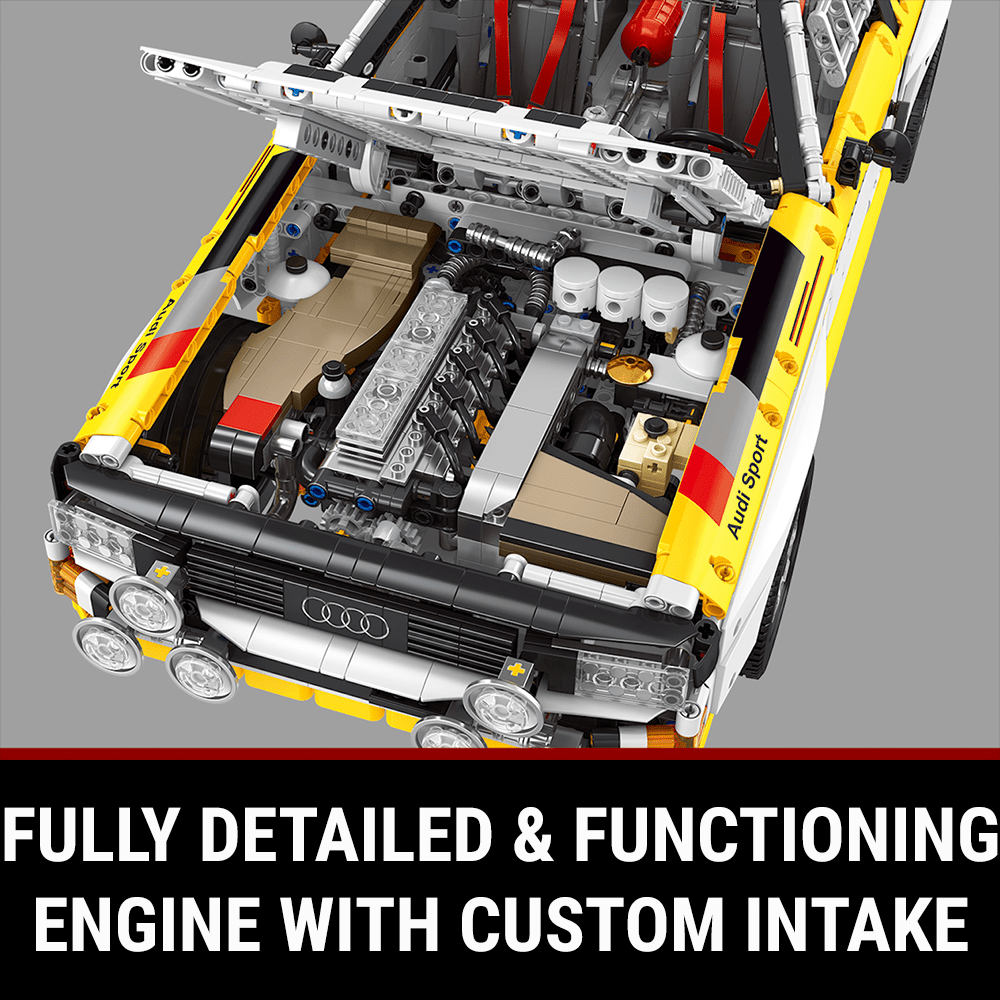 Happy Build YC-23043 - Static Version - Audi Rally Quattro Group B 1984 - vue 5 | Power Blockz