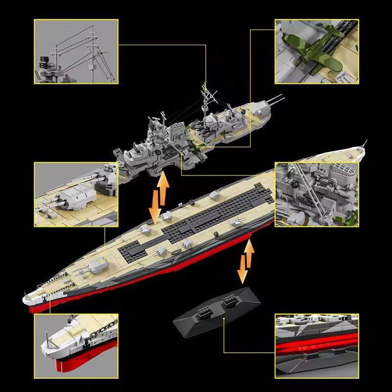 12GO 98006 - Tirpitz Battleship - vue 5 | Power Blockz