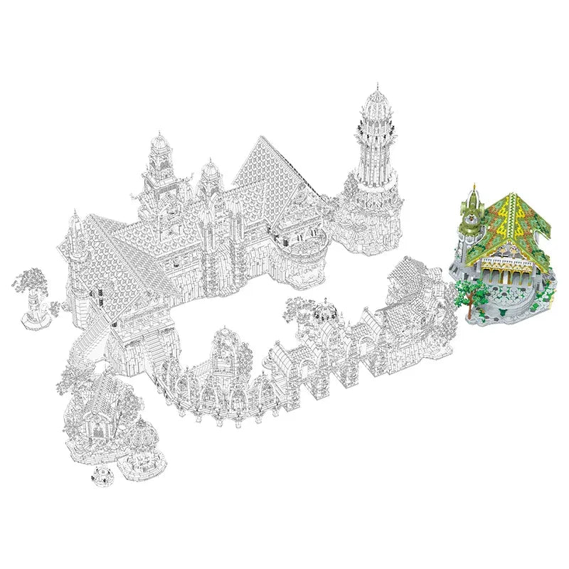 Elven Mountain Sanctuary | 37897pcs - Complete Kit - 37987pcs - Elven Mountain Sanctuary - vue 17 | Power Blockz