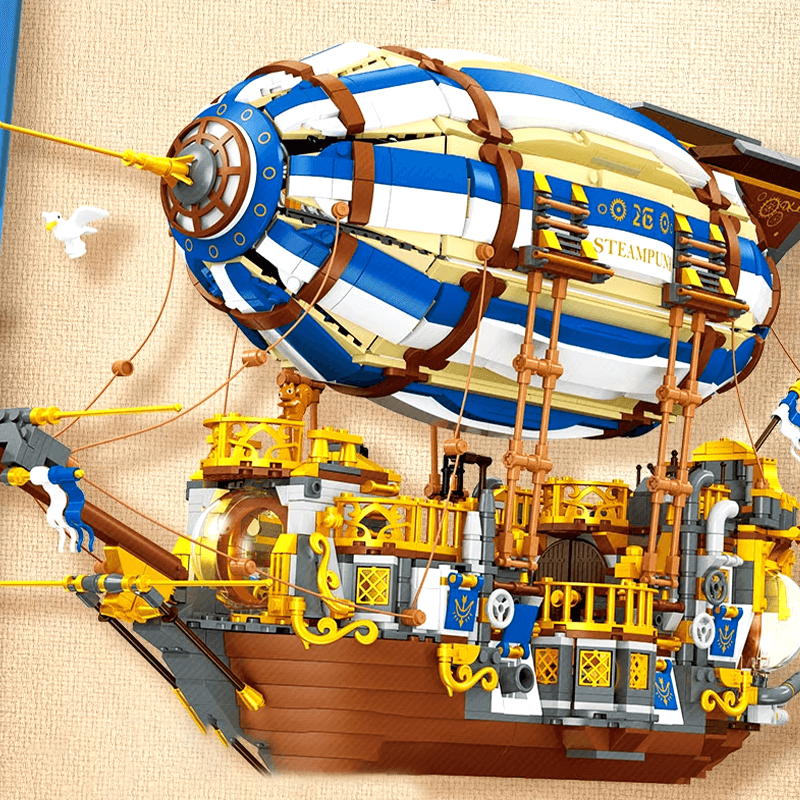 Jiestar JJ9126 - SteamPunk Airship - vue 10 | Power Blockz