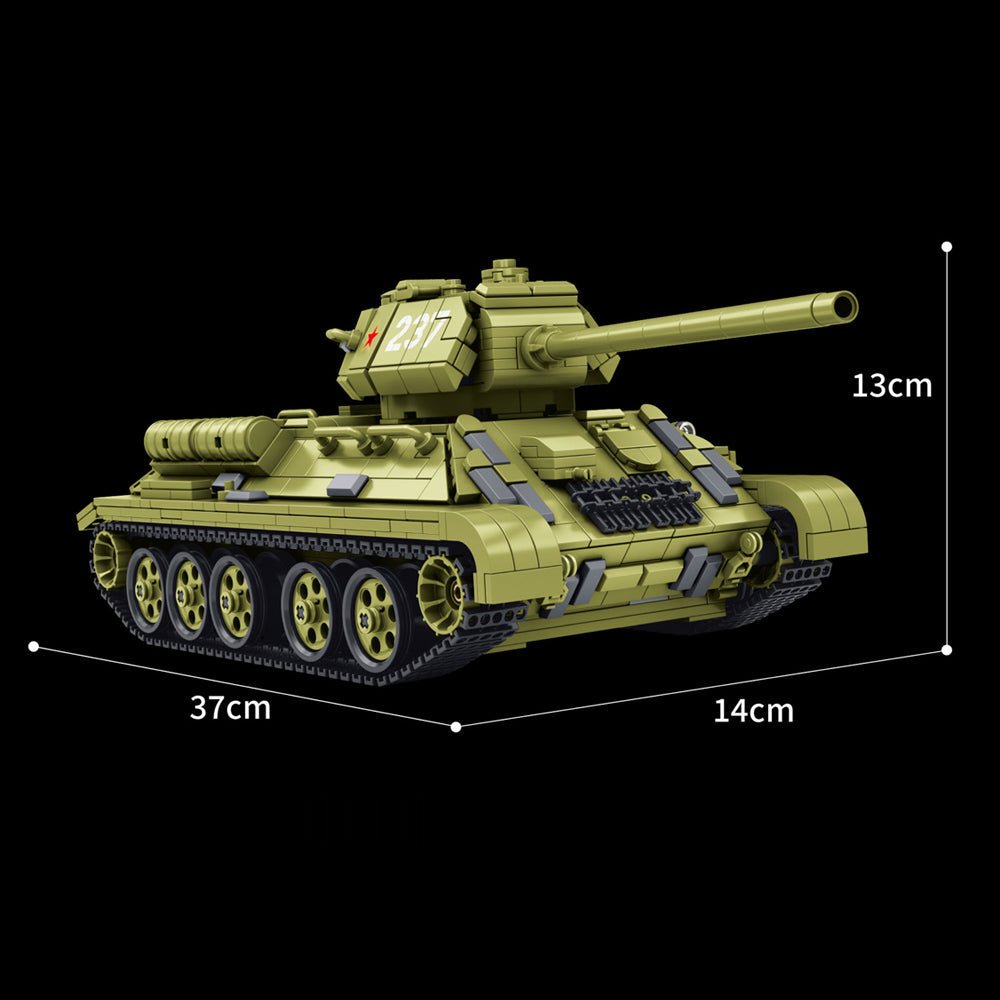 Panlos 632014 - Static Version - T-34 tank - vue 8 | Power Blockz
