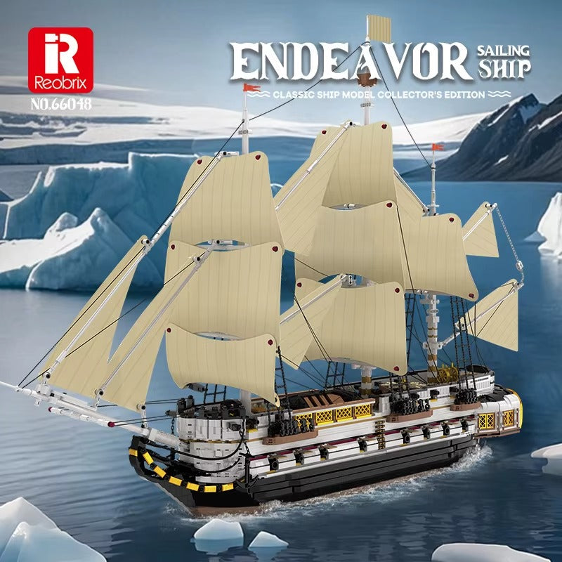 Reobrix 66048 - Endeavor Sailing Ship - vue 4 | Power Blockz