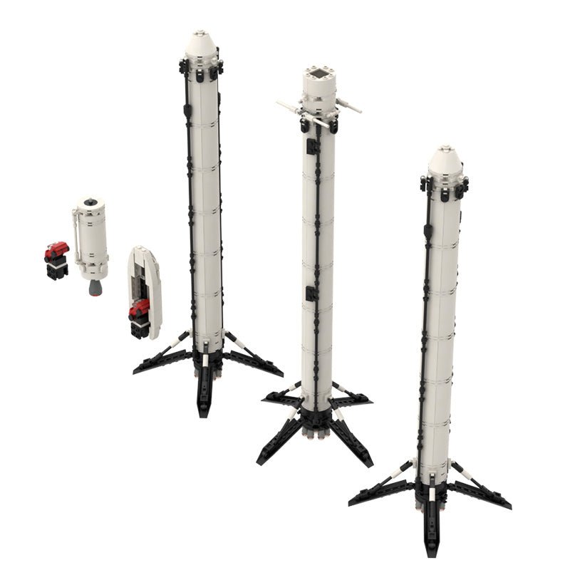 Gobricks MOC-75766 - Falcon Heavy Rocket - vue 4 | Power Blockz