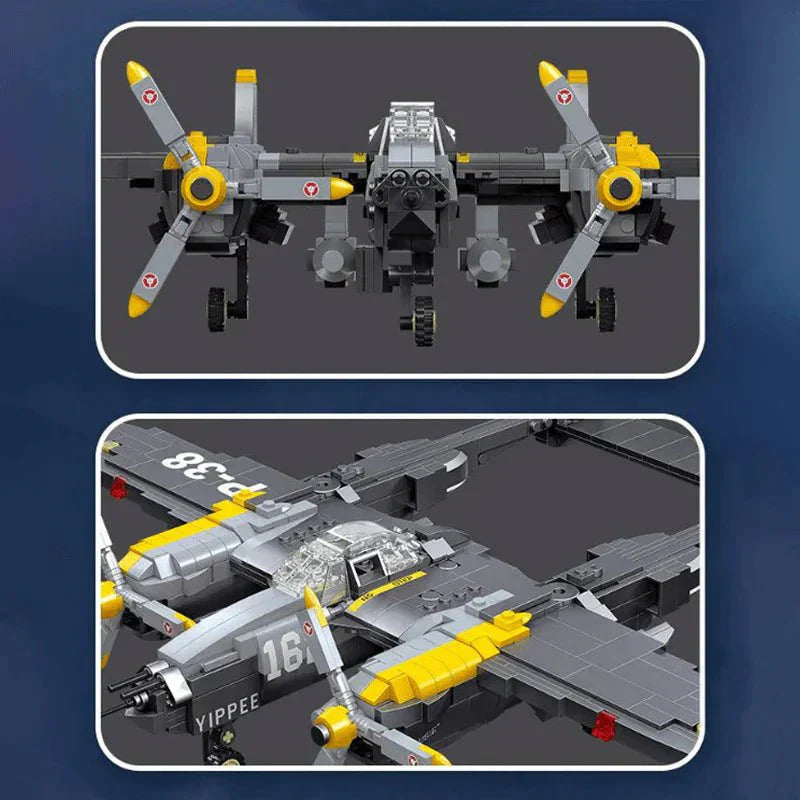 Jiestar 61046 - P-38 Fighter - vue 5 | Power Blockz