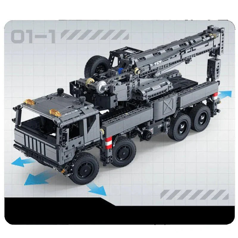 CaDa C6150 - Static Version - Armored Military Crane Truck - vue 4 | Power Blockz