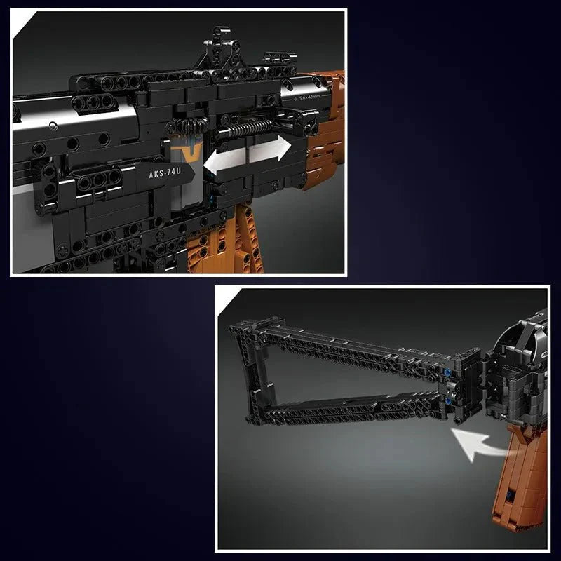 Mould King 14020 - Motorized AK47 - vue 6 | Power Blockz