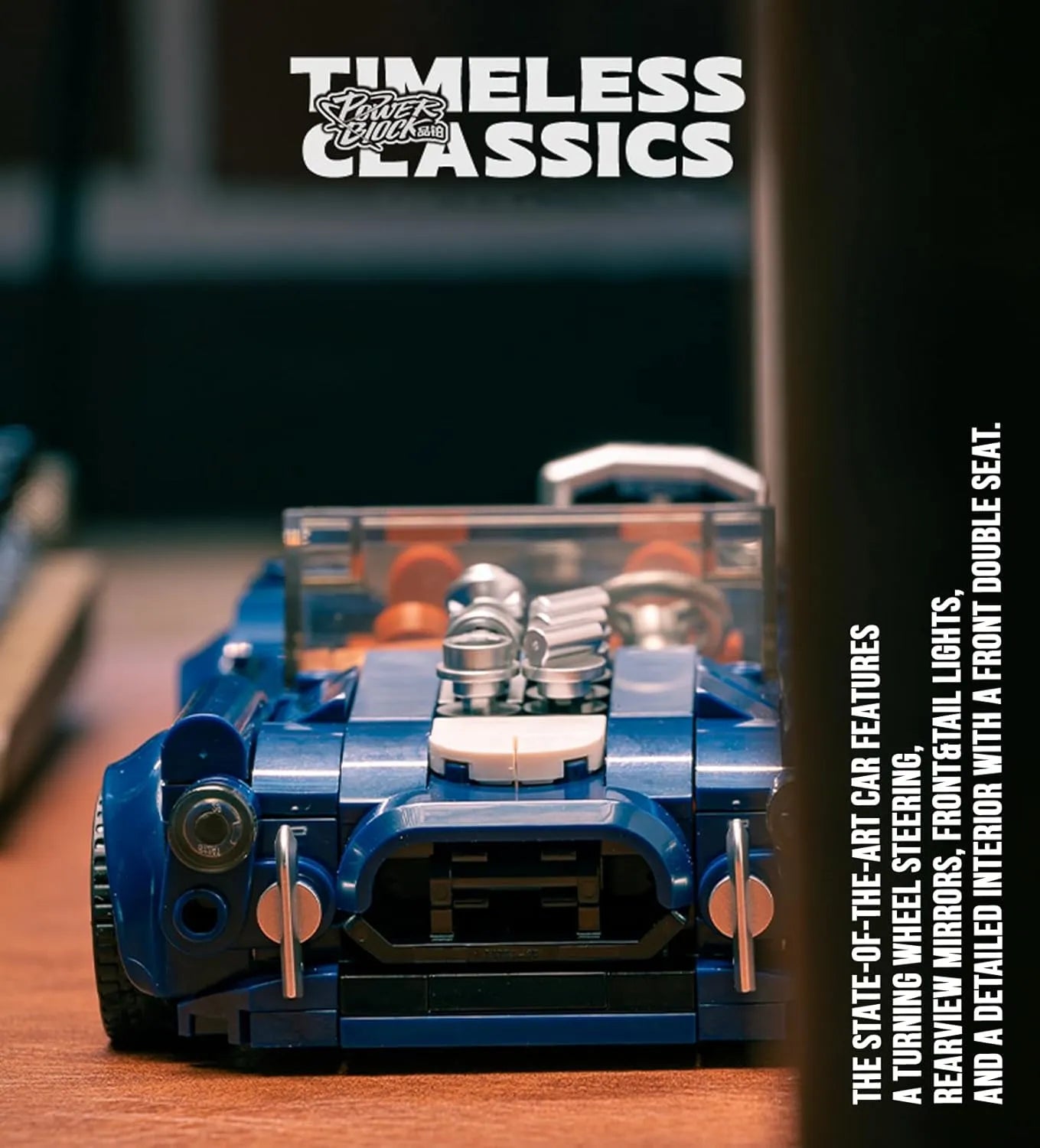 Power Build PB8818 - Shelby Cobra 427 - vue 3 | Power Blockz