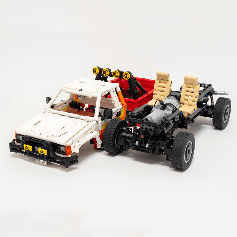 Power Blockz MOC-190349 - Static Version - Racing Pickup Hilux SR5 Tribute Edition - vue 3 | Power Blockz