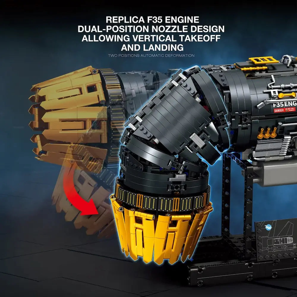Reobrix 33014 - Motorised F35 Turbine Engine - vue 4 | Power Blockz