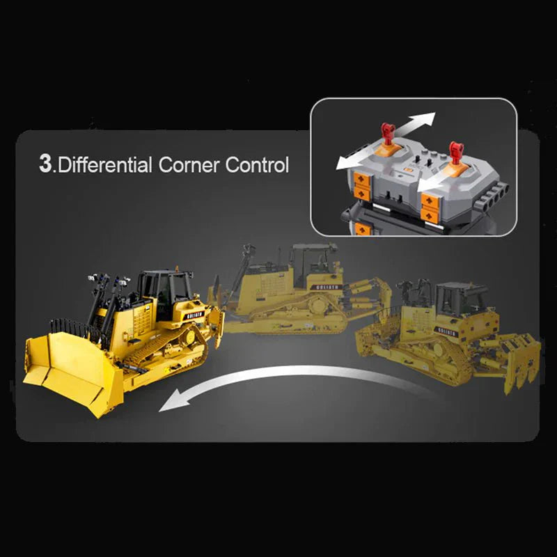CaDa C61056W - Goliath Heavy Bulldozer - vue 2 | Power Blockz