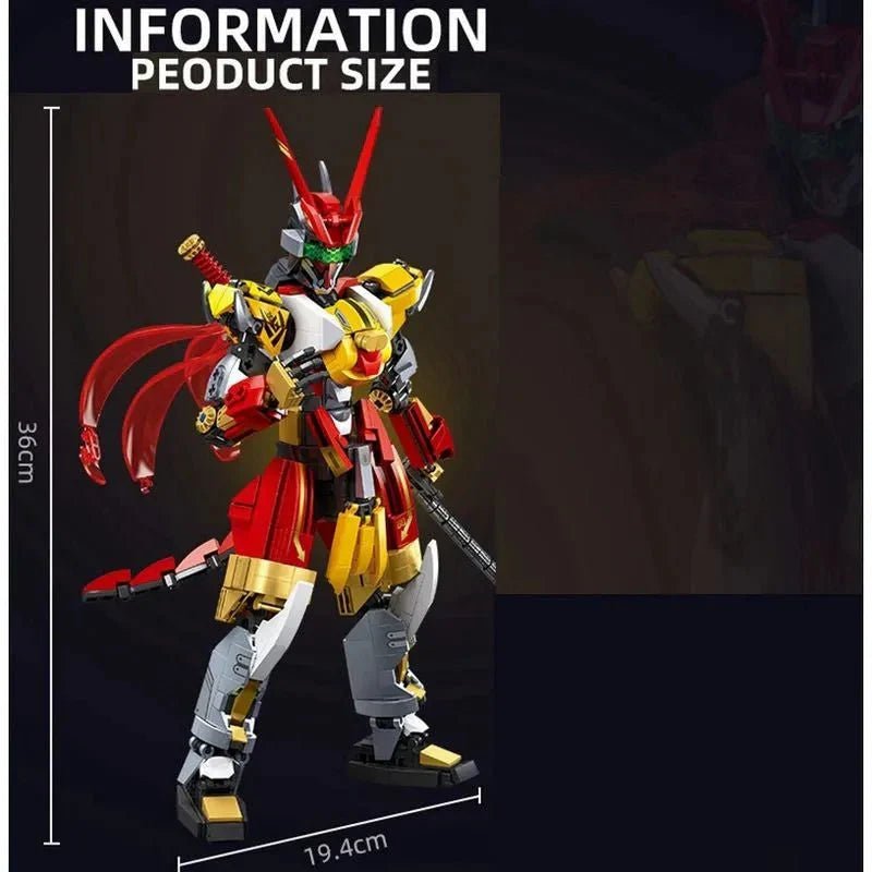 Monkey King Mecha Robot Cyber Wukong | 755pcs - Monkey King Mecha Robot Cyber Wukong - vue 5 | Power Blockz
