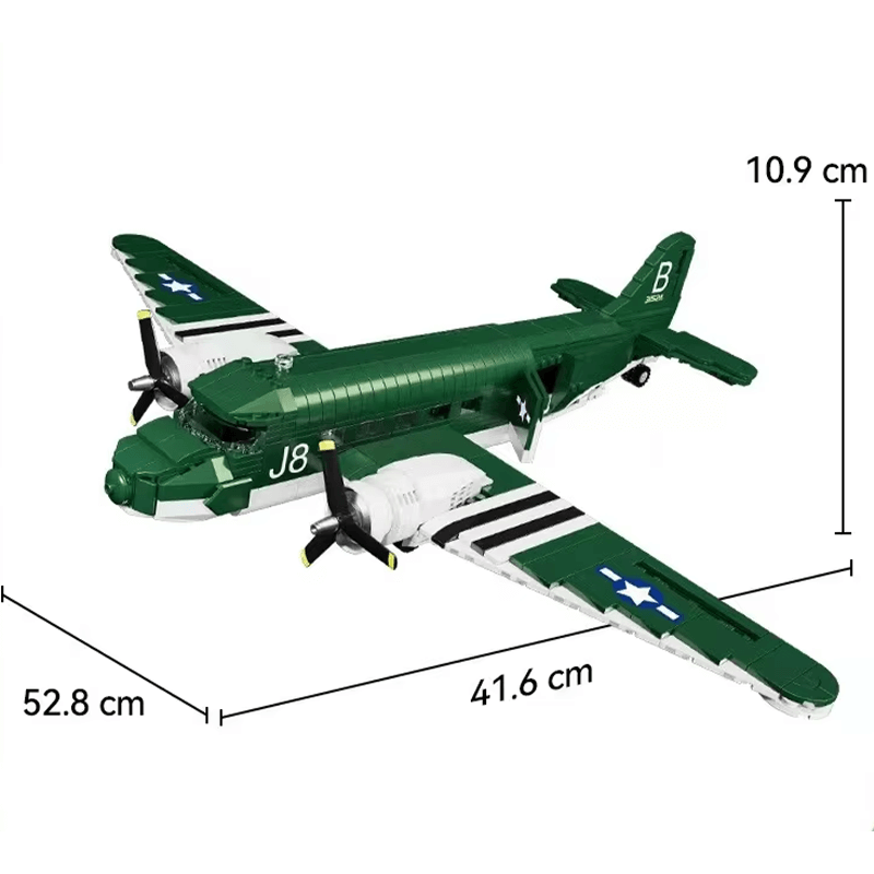 Cobi 5743 - C47 Transport Aircraft - vue 5 | Power Blockz