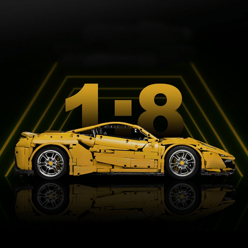 CaDa C61057W - V8 F488 Italian Track Supercar Yellow - vue 3 | Power Blockz