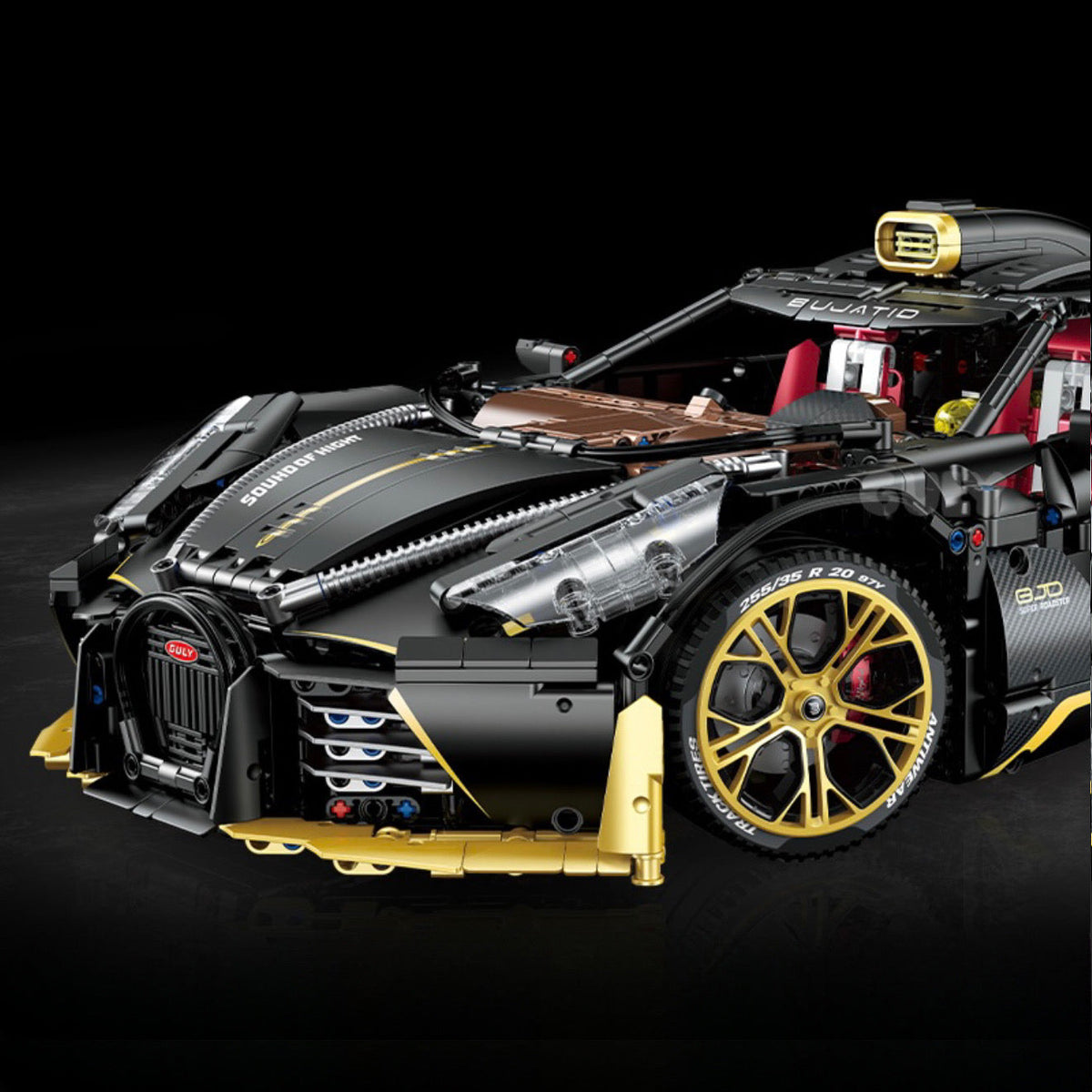 10631 - Noir W16 Armored W16 Hypercar - View 3 | Power Blockz