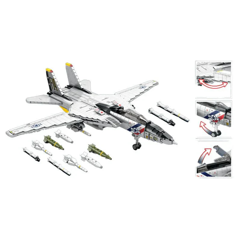 Reobrix 33032 - F14 Tomcat - vue 2 | Power Blockz